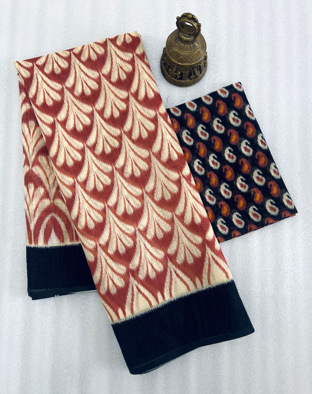 CHAANDBALIYA PREMIUM LINEN COTTON SAREE