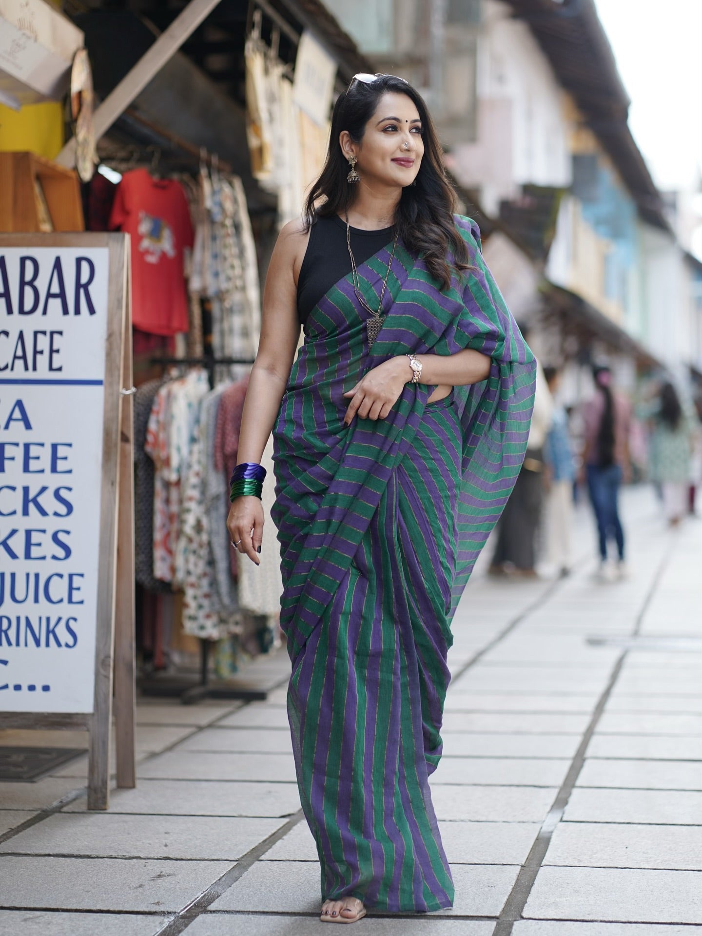 SHUDH DESI LOOK PREMIUM LINEN COTTON SAREE