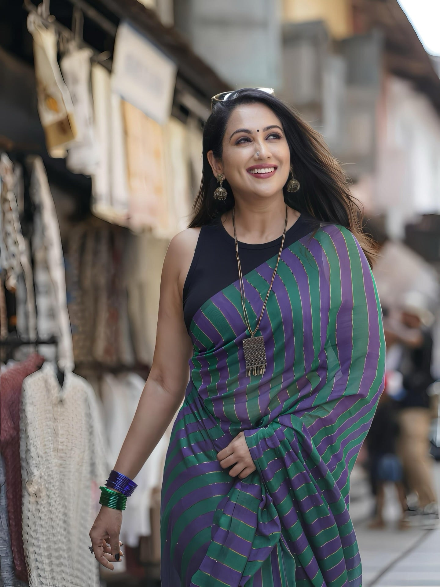 SHUDH DESI LOOK PREMIUM LINEN COTTON SAREE