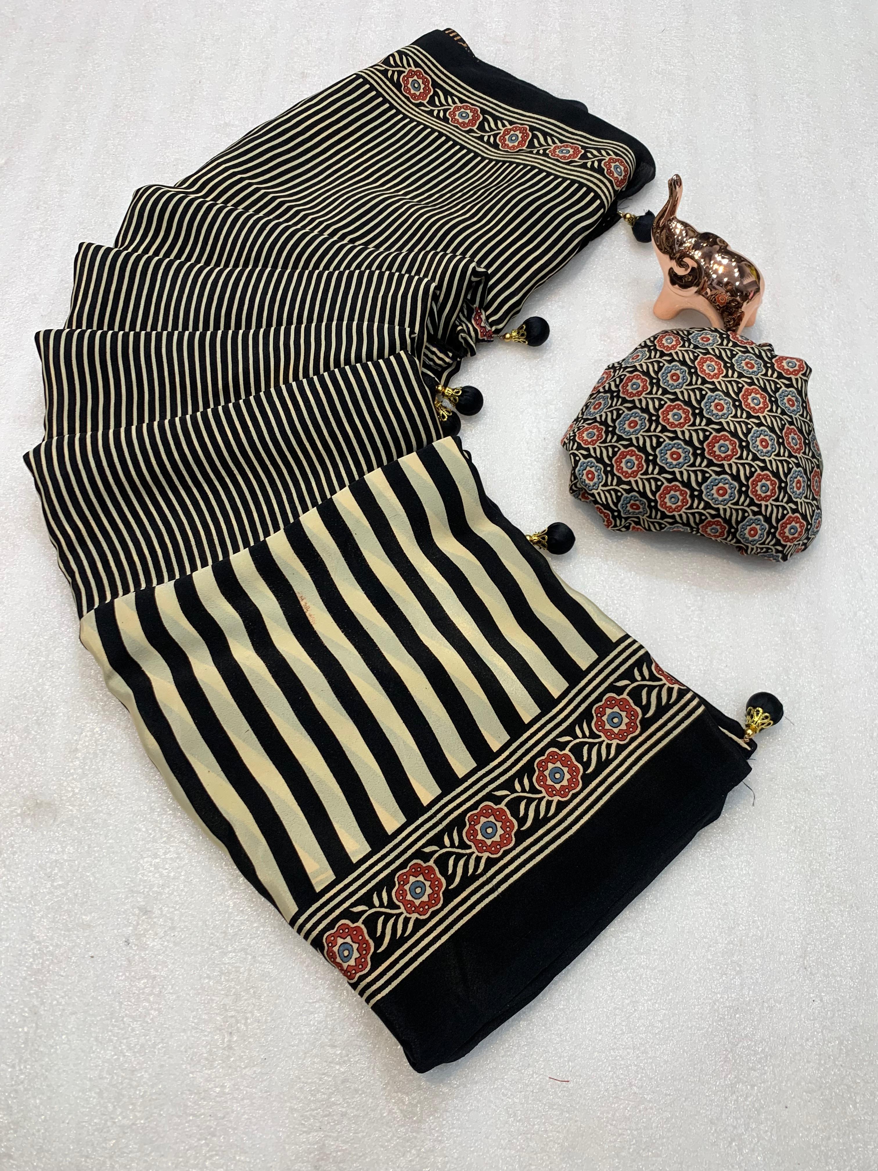 PEOPLE SEARCHING FOR MODAL SILK OR GAJJI SILK OR HAND BLOCK PRINTED SAREE,SHOW THEM IN METRO CITY