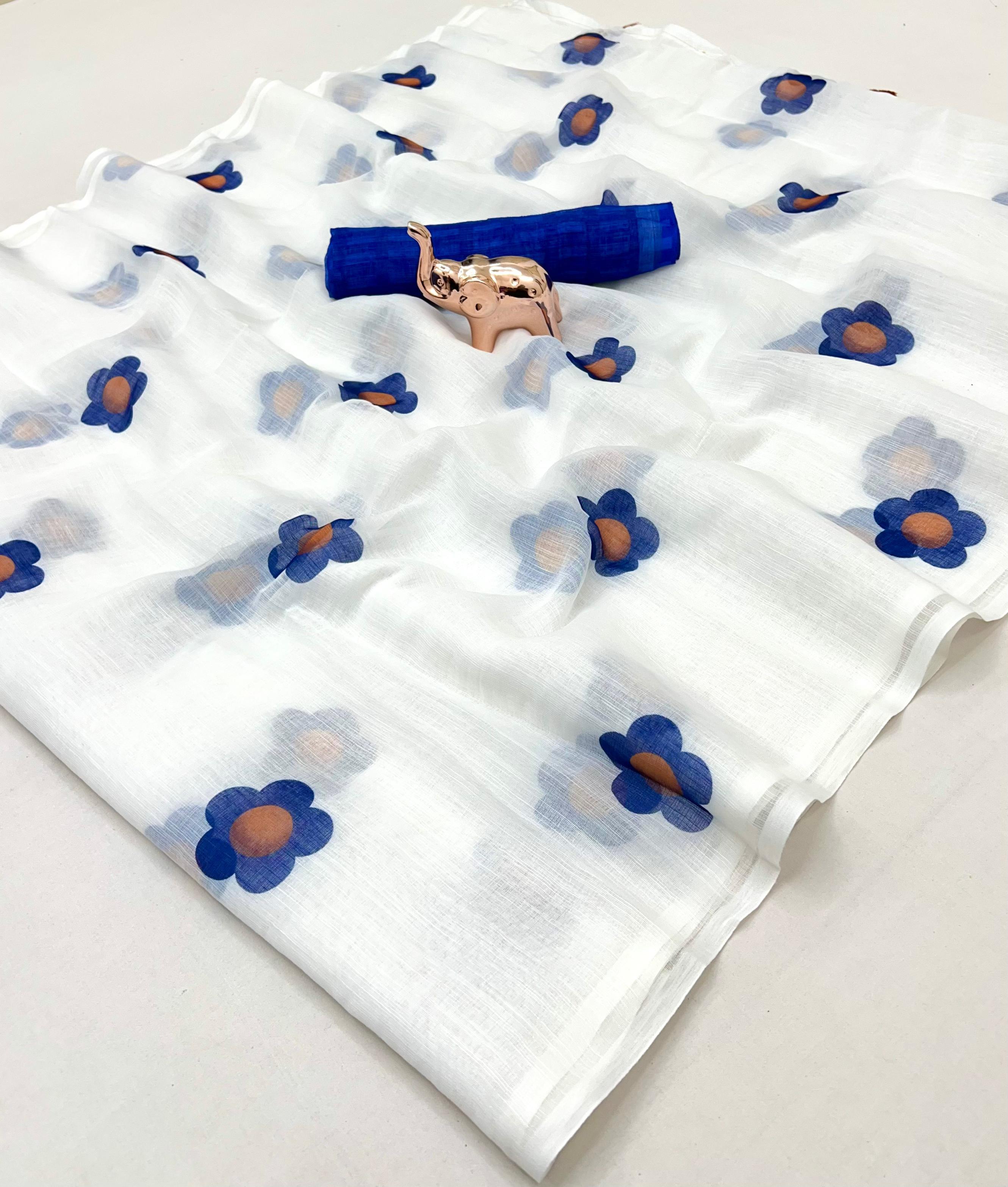 ALL DAY WEAR WOMEN LINEN COTTON SAREE