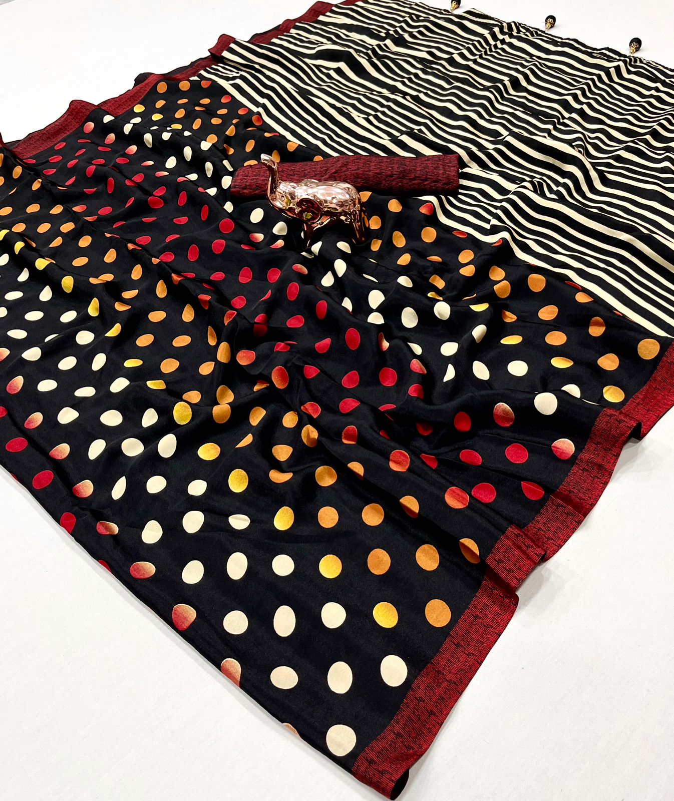 POLKA DOTS MODAL GAJJI SILK SAREE