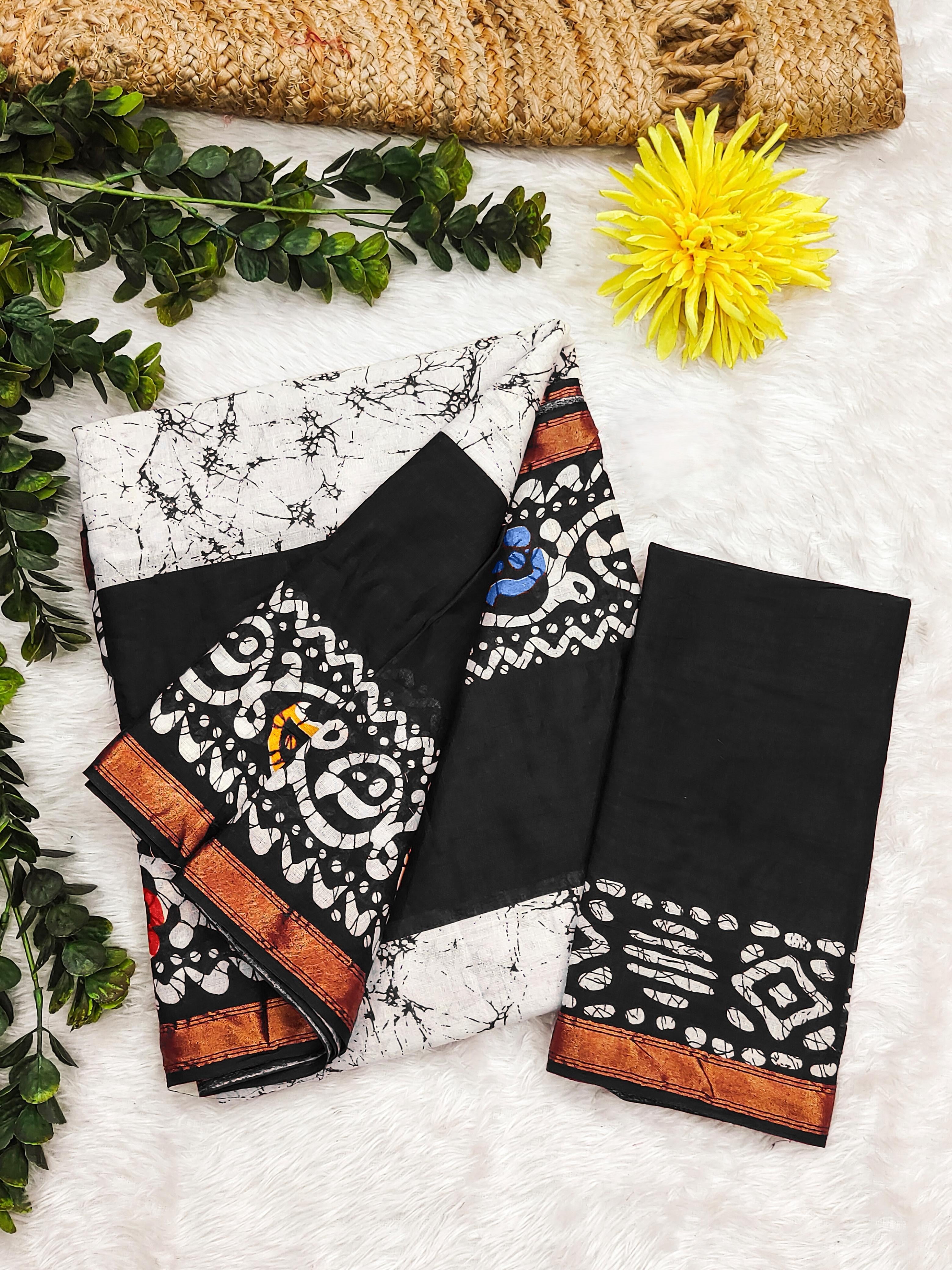 RANGREIZ WALI PREMIUM BAGRU COTTON SAREE