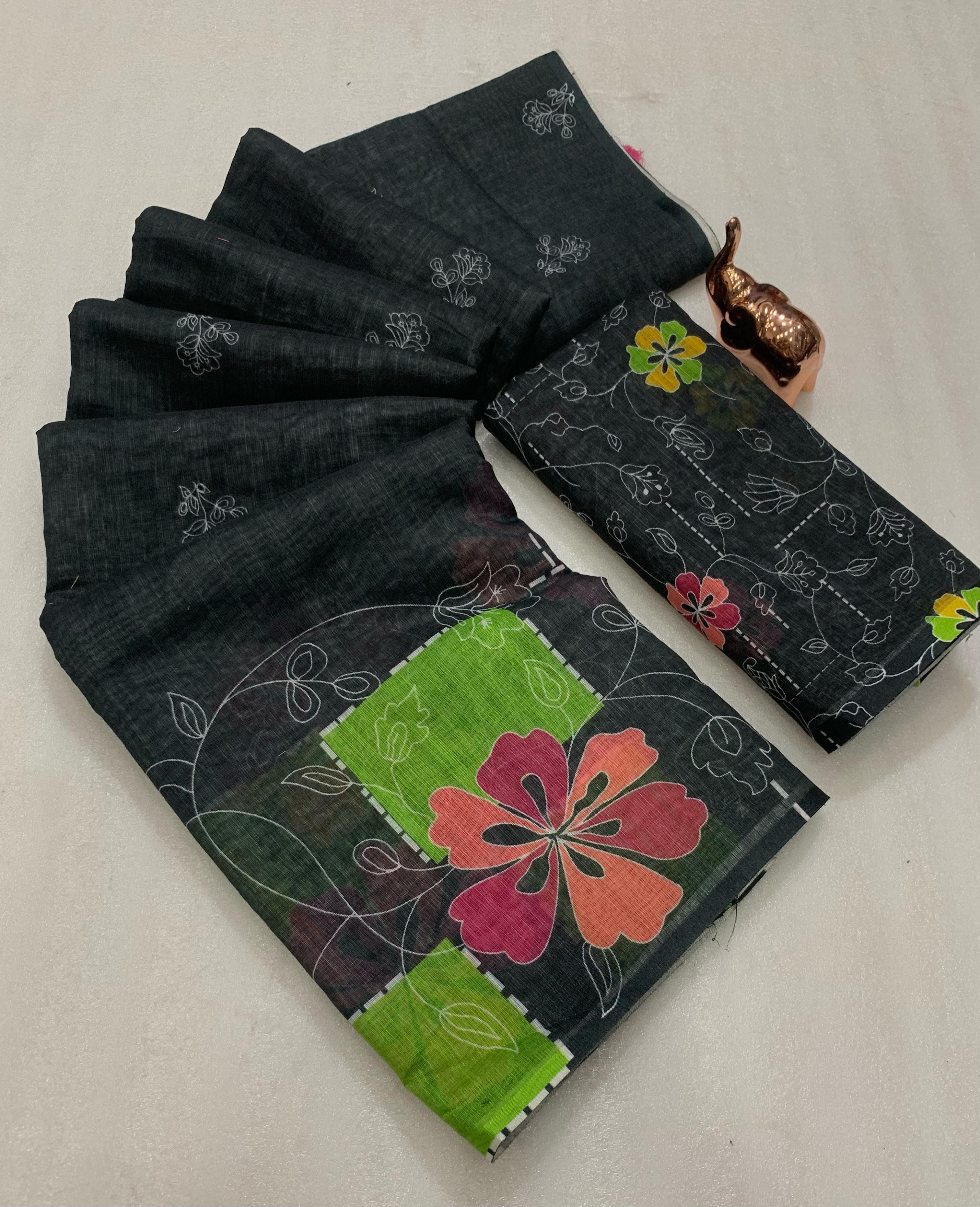 SAREES THAT NEVER FADE AWAY LINEN COTTON SAREE