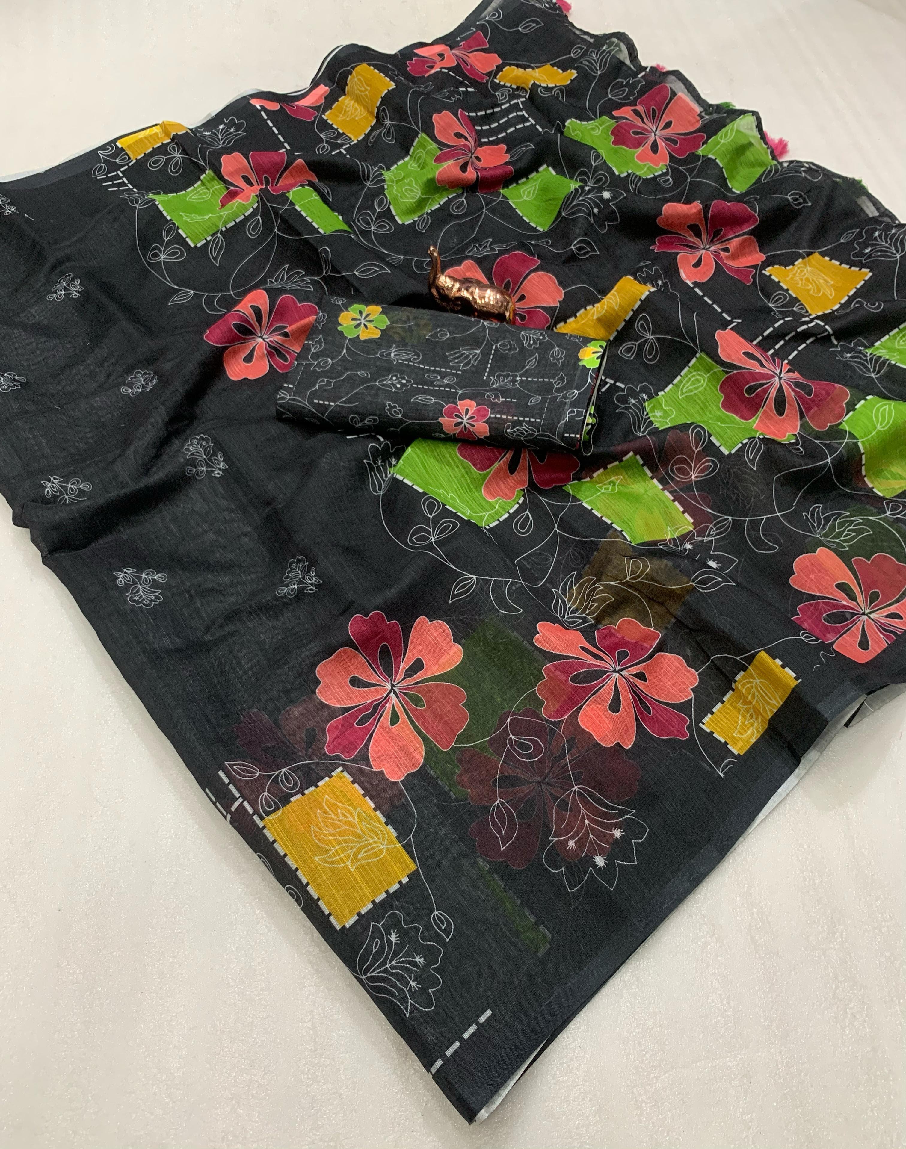 SAREES THAT NEVER FADE AWAY LINEN COTTON SAREE