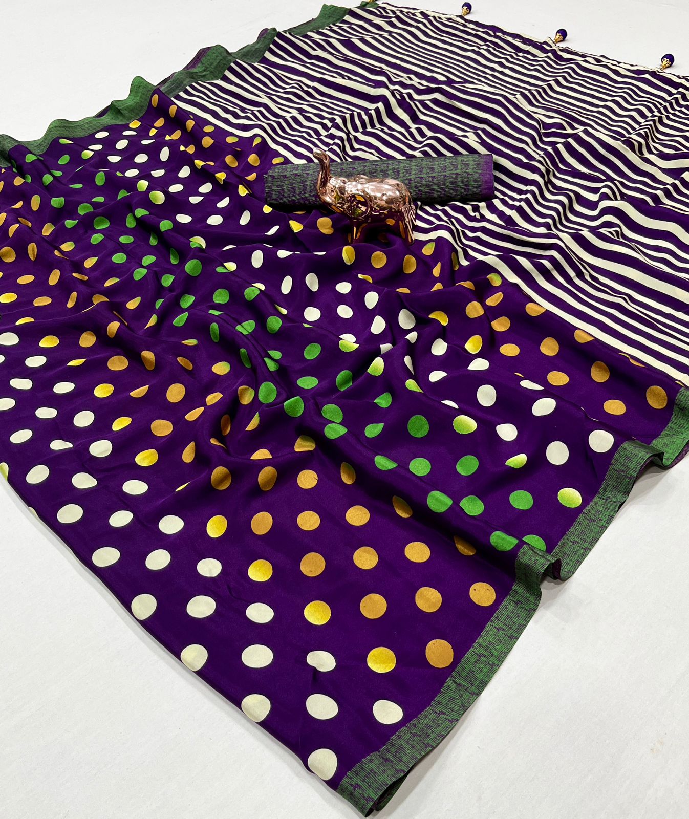 POLKA DOTS MODAL GAJJI SILK SAREE