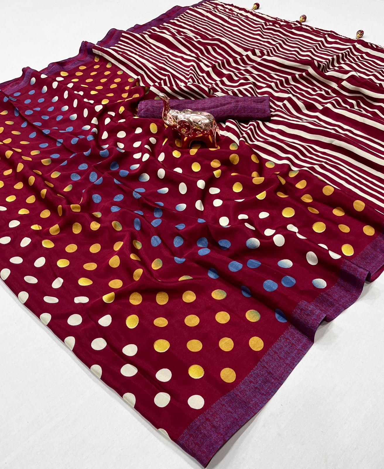 POLKA DOTS MODAL GAJJI SILK SAREE