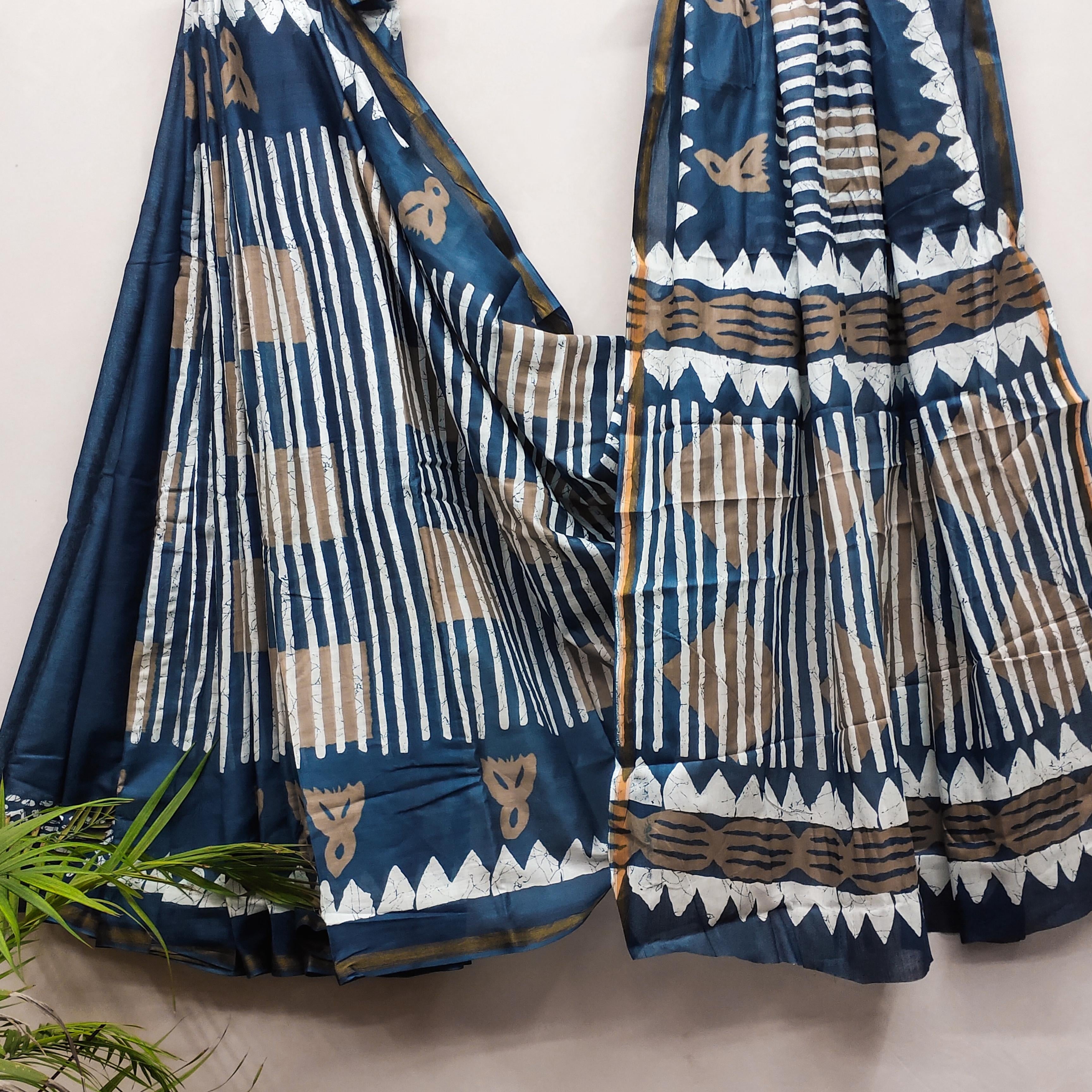 HIT DESIGN ORIGINAL BAGRU COTTON SAREE